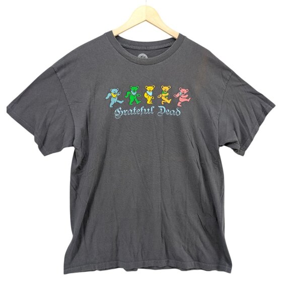 Grateful Dead Dancing Bears T Shirt Mens Grey Short Sleeve Graphic Tee Size XL - Picture 1 of 8